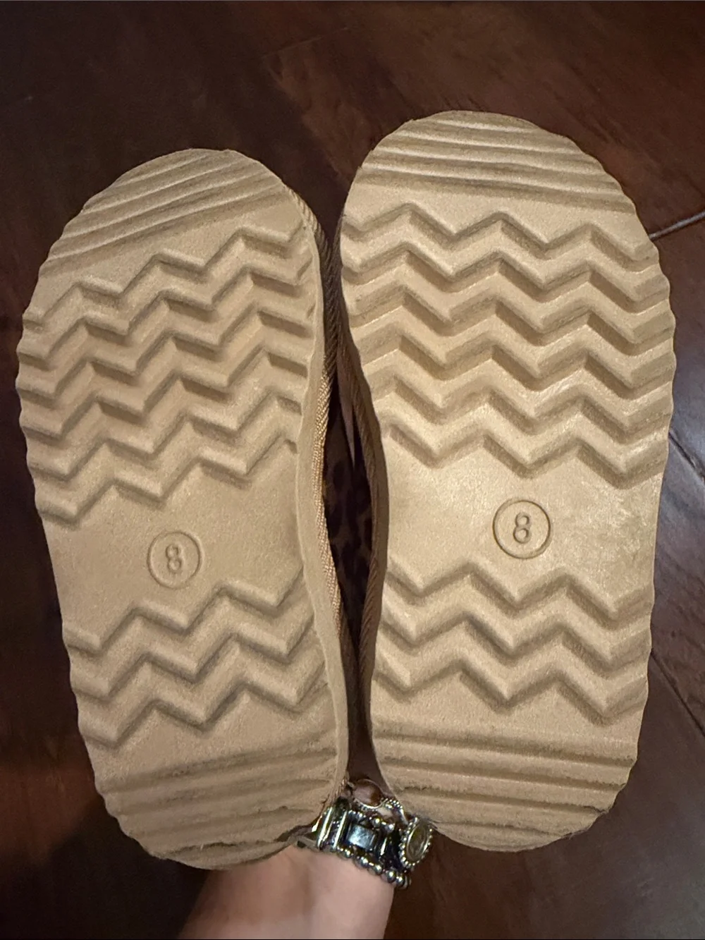 Kids Leopard-Print Cozy Slip-On Slippers - Brown/Black